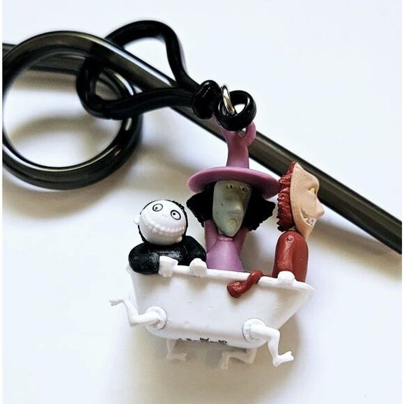 Disney Parks Nightmare Before Christmas Lock Shock & Barrel Straw Clip New - Picture 1 of 8